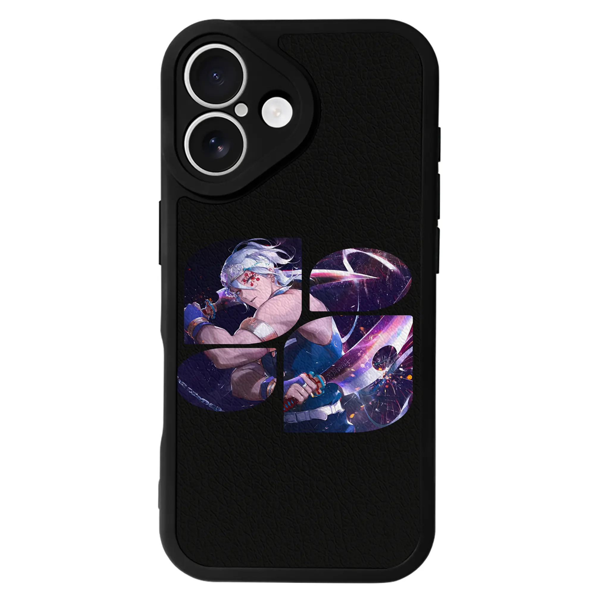 鬼滅の刃 グッズ,宇髄 天元 - IPhone 16シリーズ対応 ・ シリコンスマホケース ・ レザー調 ・ 高精度フィット ・ 耐衝撃 ・ ワイヤレス充電対応 ・ 精密カット